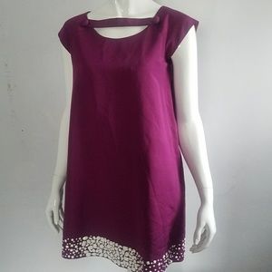 Laundry by Design Purple beaded tent dress nwt